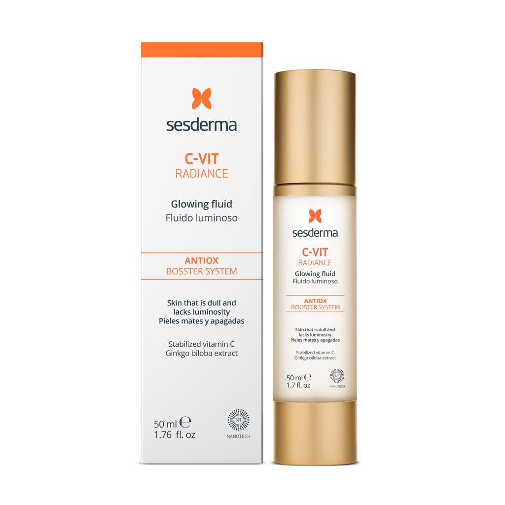 Sesderma C-VIT Radiance Glowing Fluid - Brighten Dull Skin & Combat Fatigue | 50ml Antioxidant Formula