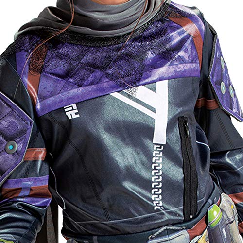 Disguise Apex Legends Wraith Costume for Kids, Official Deluxe Apex Costume Jumpsuit with Scarf, Child Size Xtra Large (14-16) Black & Purple