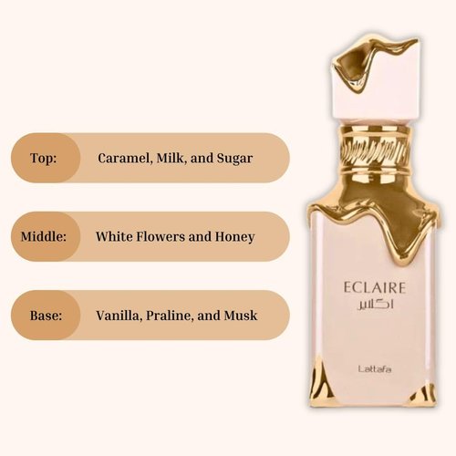 Lattafa Eclaire for Women Eau de Parfum Spray, 3.4 Ounce / 100 ml
