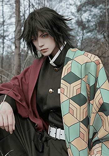 Aadesso Anime Kimetsu no Demon 鬼滅 Cosplay Tomioka Giyuu with Cap For Men Women