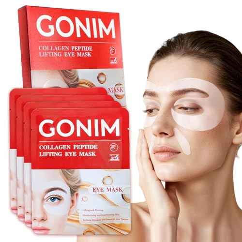 GONIM Under Eye Patches 360¡Æ Fit, Eye Mask with Collagen Peptide, Salmon DNA PDRN, Retinol & Niacinamide, Eye Patches for Puffy Eyes and Dark Circles, Travel Essentials 4 pairs