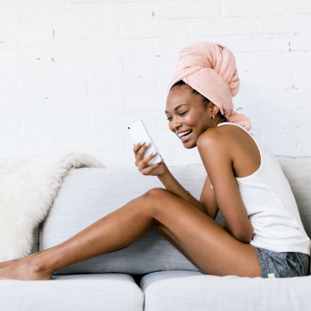 VOLO Hero Hair Towel - Ultra Soft Nanoweave™ Microfiber, Quick Drying & Anti-Frizz, Large Wrap in Cloud Pink