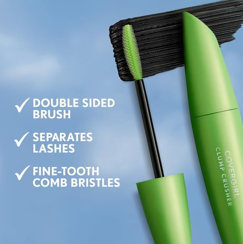 COVERGIRL Clump Crusher Mascara, 20X More Volume, Double Sided Brush, Long-Lasting Wear - 815 Brown (Pack of 1)