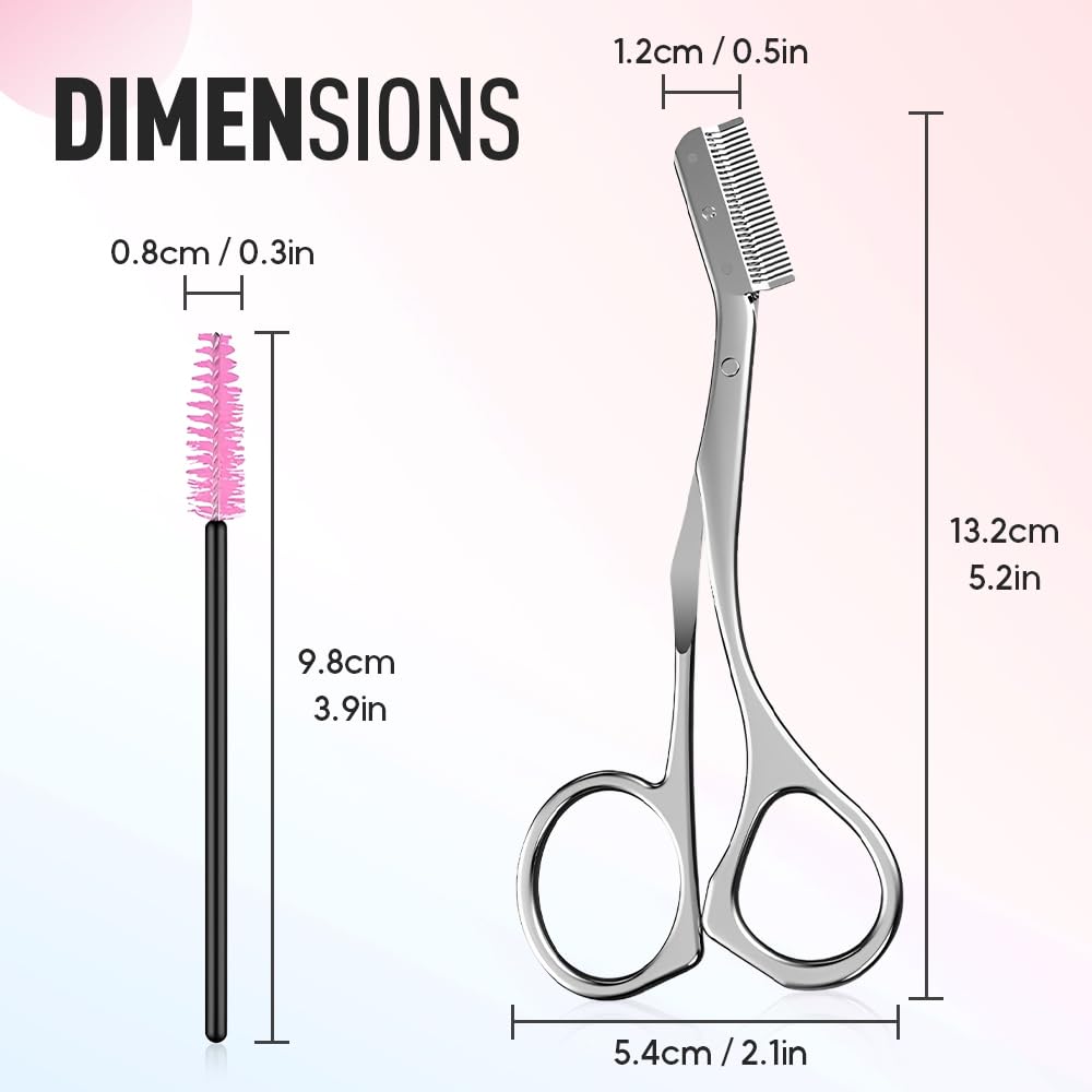 Eyebrow Comb Trimmer-Scissors, 2025 New Eyebrow Scissors with Comb Brow and Brush, Eyebrow Trimmer for Men and Women Trimmer Scissors for Precise Eyebrow Shaping (A-1Pcs)