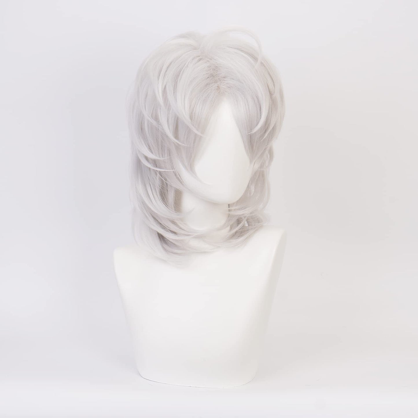 Aadesso Demon 鬼滅 Kimetsu No Rui Anime Cosplay Silver White Short Curly Men Women Heat Resistant Synthetic Hair s