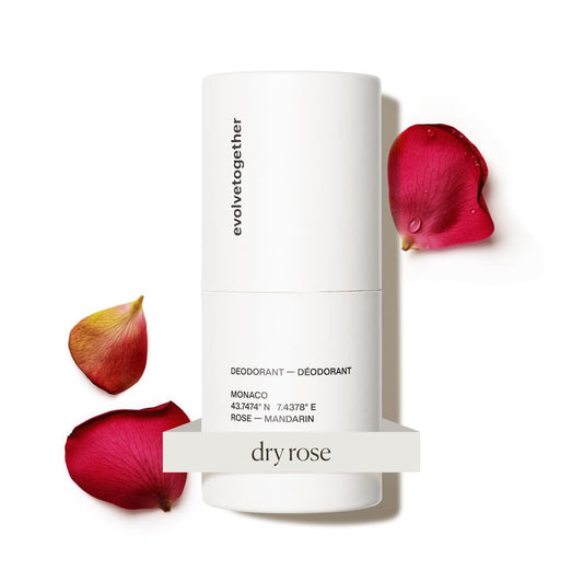 Evolve Together Aluminum-Free Natural Deodorant - Dry Rose, Mandarin & Oud | Soothes Skin, Vegan | 1.69 Oz