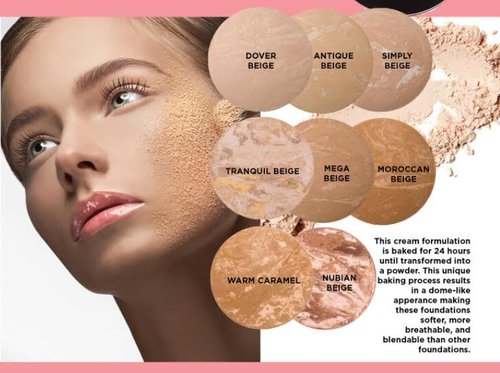 Jolie Baked Mineral Colour Tones Foundation - Ultra Beathable & Blendable Skin Perfecting Foundation (Mega Beige)