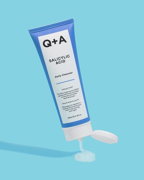 Q+A Salicylic Acid Daily Cleanser - Exfoliating Face Wash for Clear Skin & Breakout Control, 125ml