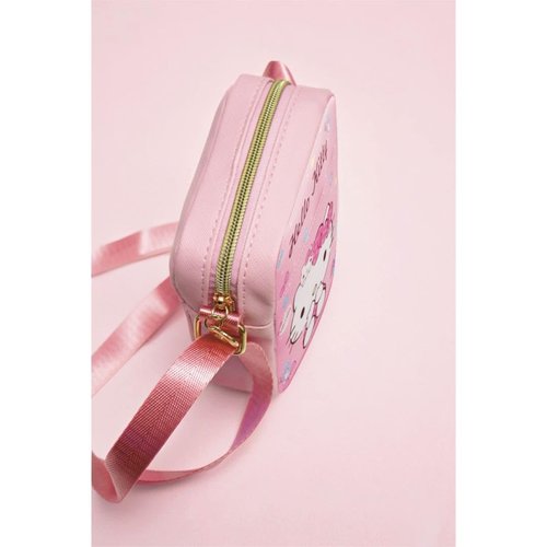 cute cartoon-themed mini crossbody bag, also a shoulder bag, features a cartoon pattern design (Kitty)