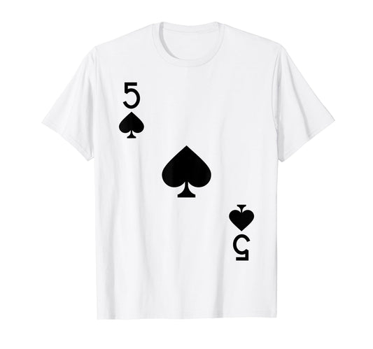 Five of Spades Costume T-Shirt Halloween Deck of Cards