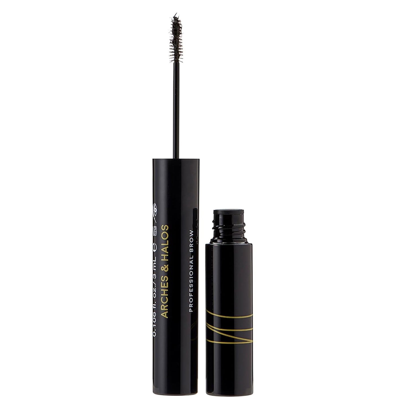 Arches and Halos Microfiber Tinted Brow Mousse - Water-Resistant Eyebrow Shaper - Dark Brown - 0.11 oz
