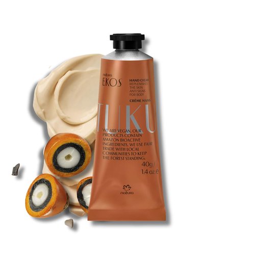 Natura Tukumã Hyaluronic Acid Hand Cream - Travel Size Moisturizer for Anti-Aging & Skin Texture - 1.41oz (40g)