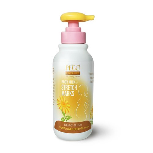 PEGO Stretch Mark Cream - Moisturizing Belly Oil for Pregnancy | Prevent & Reduce Stretch Marks, 300g/10.1 Fl Oz