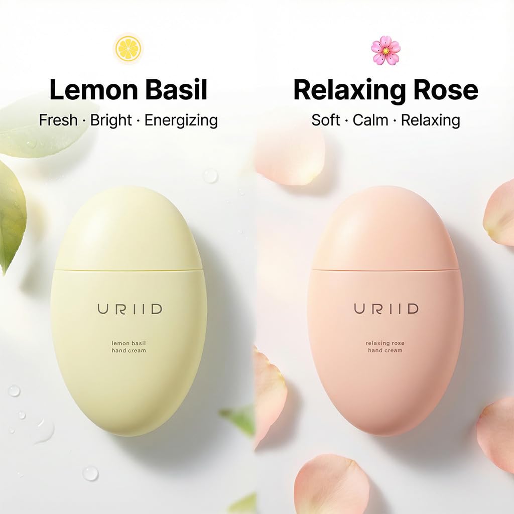 Skiennix 2-in-1 Hand Cream Set - Nourishing Lemon Basil & Relaxing Rose, 1.76 oz Each