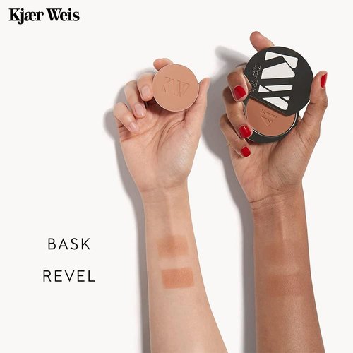 Kjaer Weis Bronzer Powder - Matte Warm Terracotta Contour for Natural Tan | Organic, Cruelty-Free Makeup