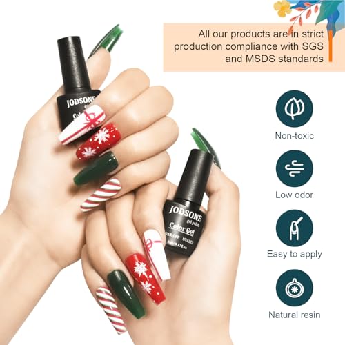 JODSONE Gel Nail Polish Kit with U V Light 32 Colors Gel Polish Set Soak Off Nail Kit Nail Art Salon or Home DIY Manicure Tools Gifts for Women