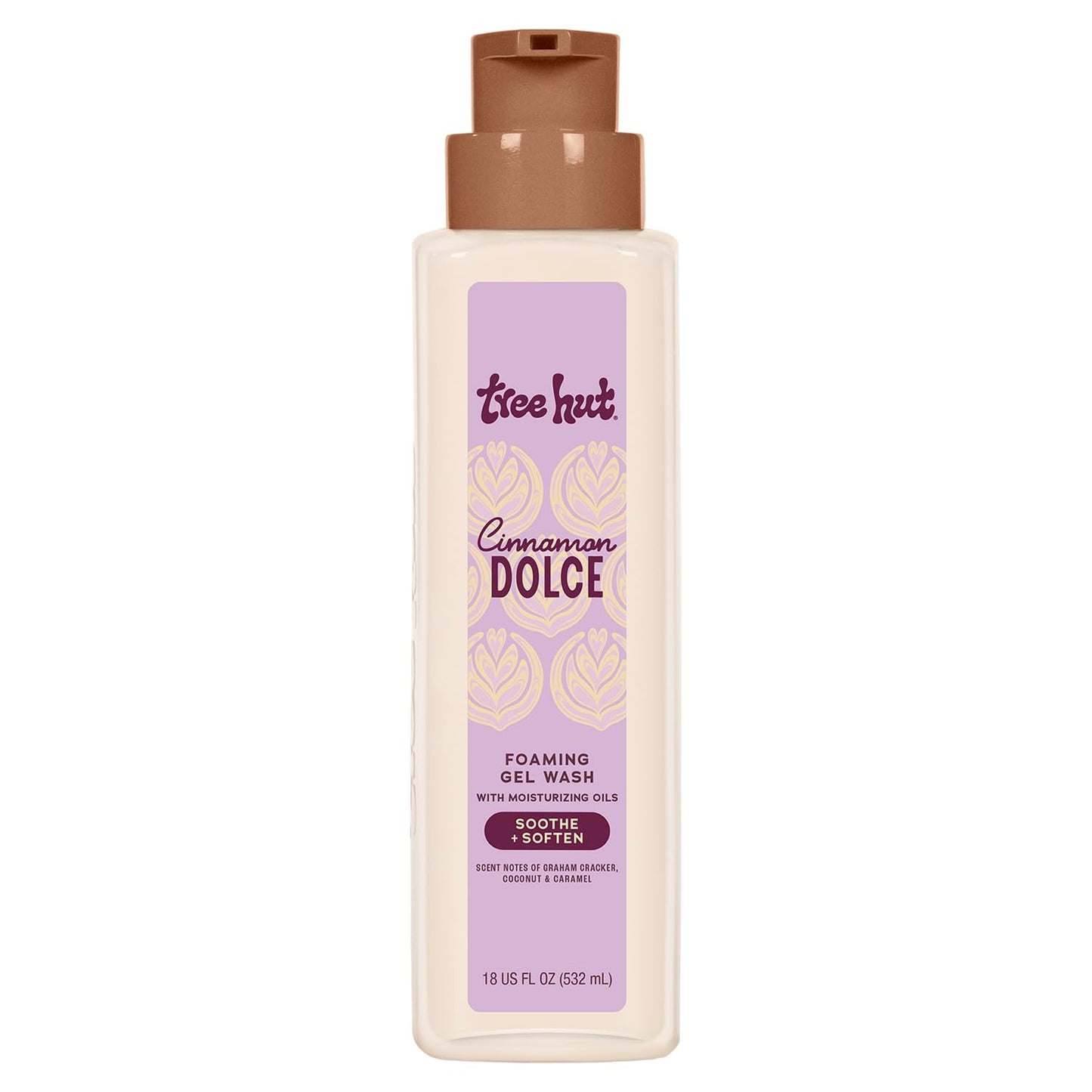 Tree Hut Cinnamon Dolce Foaming Body Wash - Hydrating Shower Gel for Soft, Radiant Skin | 18 fl oz