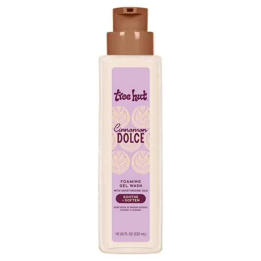 Tree Hut Cinnamon Dolce Foaming Body Wash - Hydrating Shower Gel for Soft, Radiant Skin | 18 fl oz