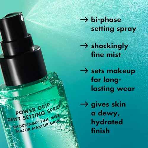 e.l.f. Power Grip Dewy Setting Spray, Ultra Fine Mist Made With Hyaluronic Acid, Grips Makeup For A Hydrated, Dewy Finish, Vegan & Cruelty-Free