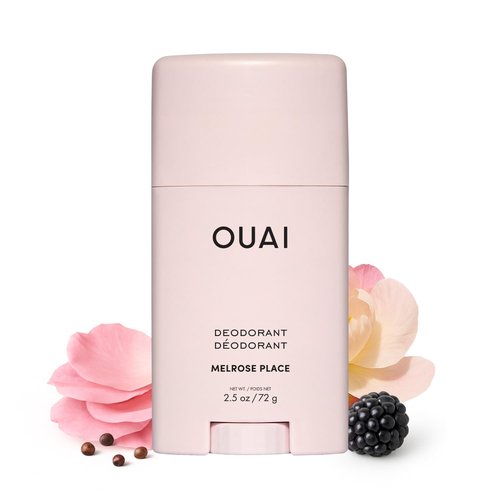 OUAI Aluminum Free Deodorant - 24-Hour Odor Control for Women - Rose, Berry & Lychee Scent - Melrose Place (2.5 oz)