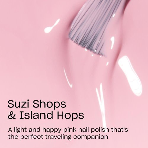 OPI Nail Lacquer Suzi Shops & Island Hops | Opaque Soft Pink Crème Chip Resistant Nail Polish | Fast Drying, Streak Free