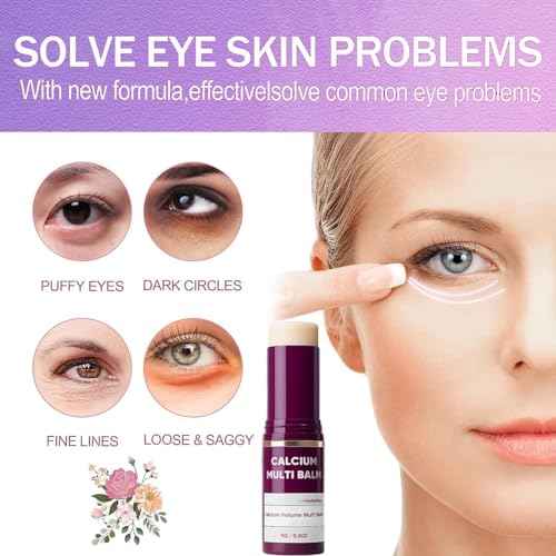 Calcium Multi Balm Stick, Calcium Volume Multi Balm, Moisturizer Stick, Korean Skin Care, Under Eye Cream for Dark Circles & Wrinkles, Hydrating, Firming Skin, Suitable for Eyes, Neck, Face (1)