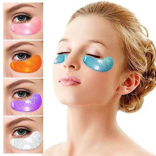 Under Eye Patches for Puffy eyes, 10Pairs eye gel pads for Dark Circles and Puffiness, hydrating Eye Mask for Wrinkles Anti Aging Eye Bags Moisturizing, Natural vitamin C undereye Care Gifts for Women