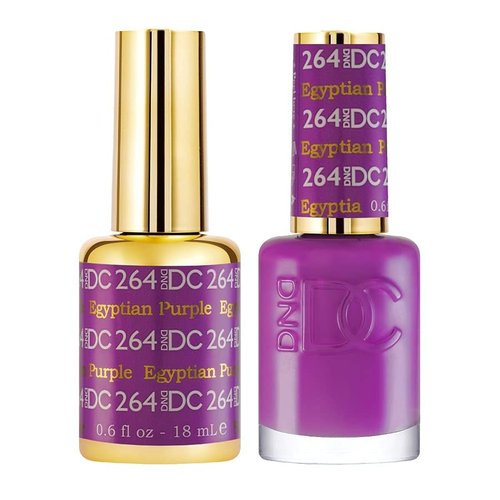 DND DC Gel Polish Set - Egyptian Purple UV/LED Gel & Air Dry Nail Lacquer Duo | 0.5 Fl Oz