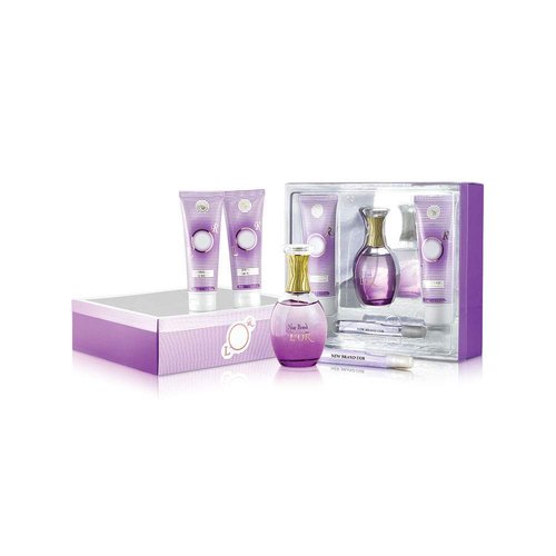 New Brand Perfumes Lor Gift Set for Women - 4-Piece Collection with EDP Spray, Shower Gel & Body Lotion
