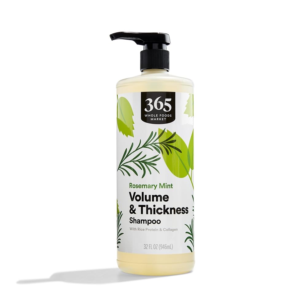 365 by Whole Foods Market Volume & Thickness Shampoo - Rice Protein & Collagen, Rosemary Mint, 32 Fl Oz