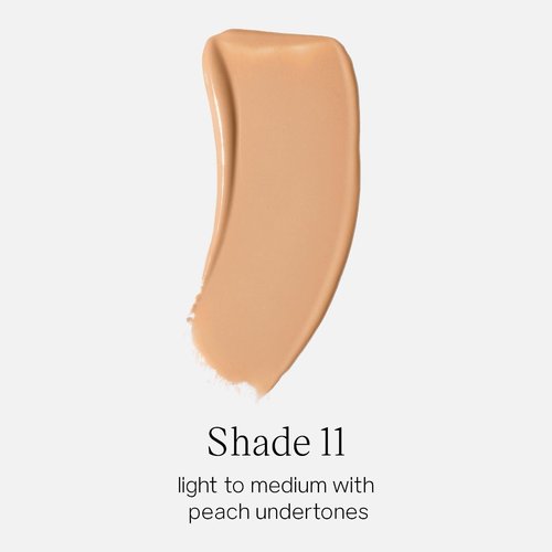 Saie Glowy Super Skin Tint Liquid Foundation - Weightless Dewy Finish with Medium Coverage - Hydrating Serum + Hyaluronic Acid - Shade 11 (1.01 oz)