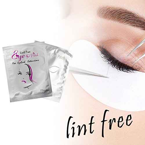 100 Pairs Eye Gel Patches, Lint Free Eye Gel pads for Eyelash Extension,Eye Mask Beauty Tool (Girl)