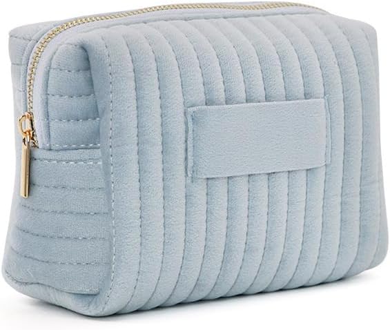 Skiennix Velvet Travel Makeup Bag - Soft Cosmetic Organizer for Women | Ideal Gift for Teachers & Nurses