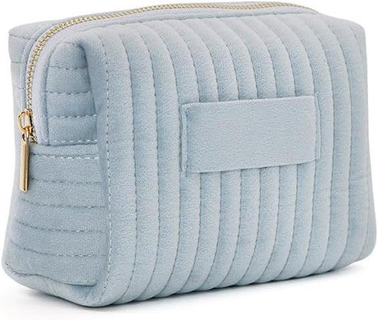 Skiennix Velvet Travel Makeup Bag - Soft Cosmetic Organizer for Women | Ideal Gift for Teachers & Nurses