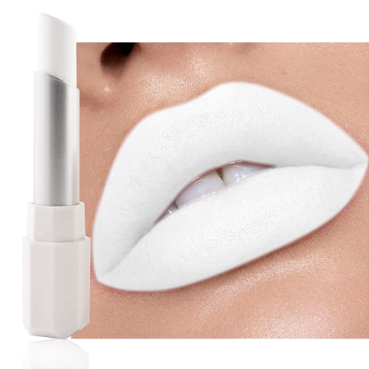 Skiennix White Cream Matte Lipstick - Longwear Velvet Lip Color for Women | Waterproof Multi-Use Stick