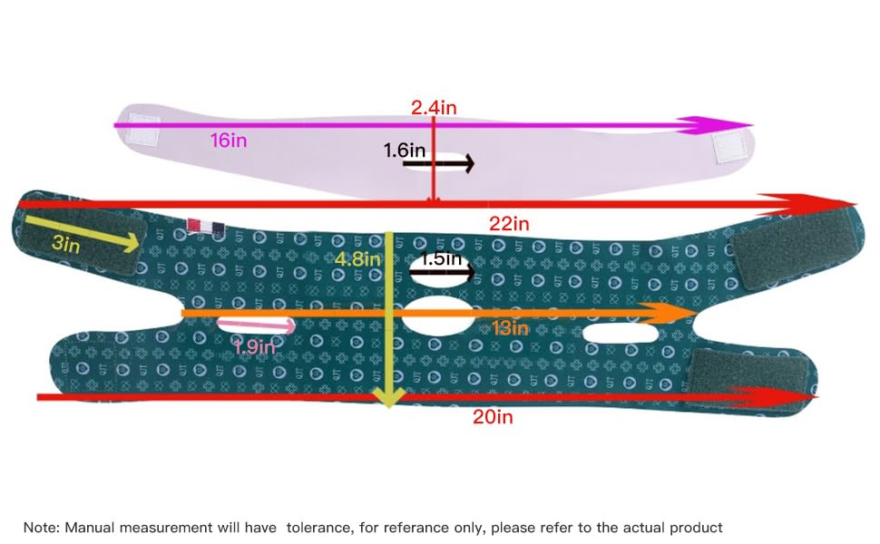 V Shape Face Lift Strap - Relieve Sagging Skin, Reduce Pwelling and Firm Skin, Double Chin Strap, Reusable Grooming Face and Chin Lift Mask for Men and Women