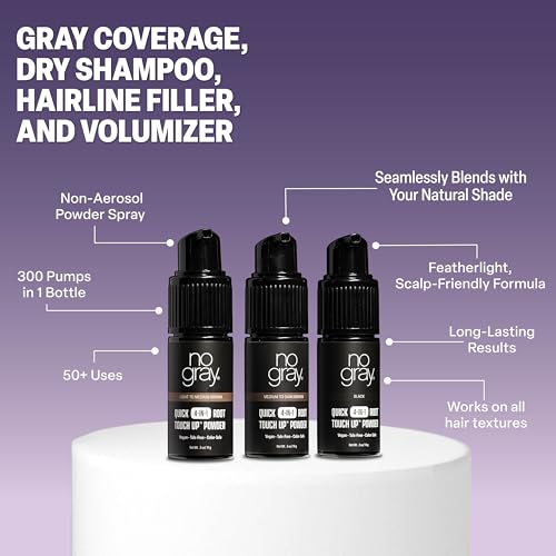 No Gray Quick 4-IN-1 Root Touch Up Powder Black