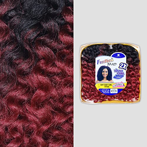 FreeTress Synthetic Hair Crochet Braids 2X Soft Baby Wand Curl (5-pack, OT530)