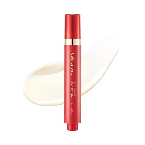 Cell Fusion C Red Ultimate Eye Cream - Retinal & Dual Peptide Cooling Roll-On for Depuffing, 0.5 fl. oz.