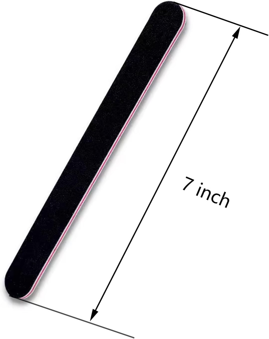 Skiennix Nail Files - 21 Pcs Double-Sided Emery Boards with 100/180 Grit - Black