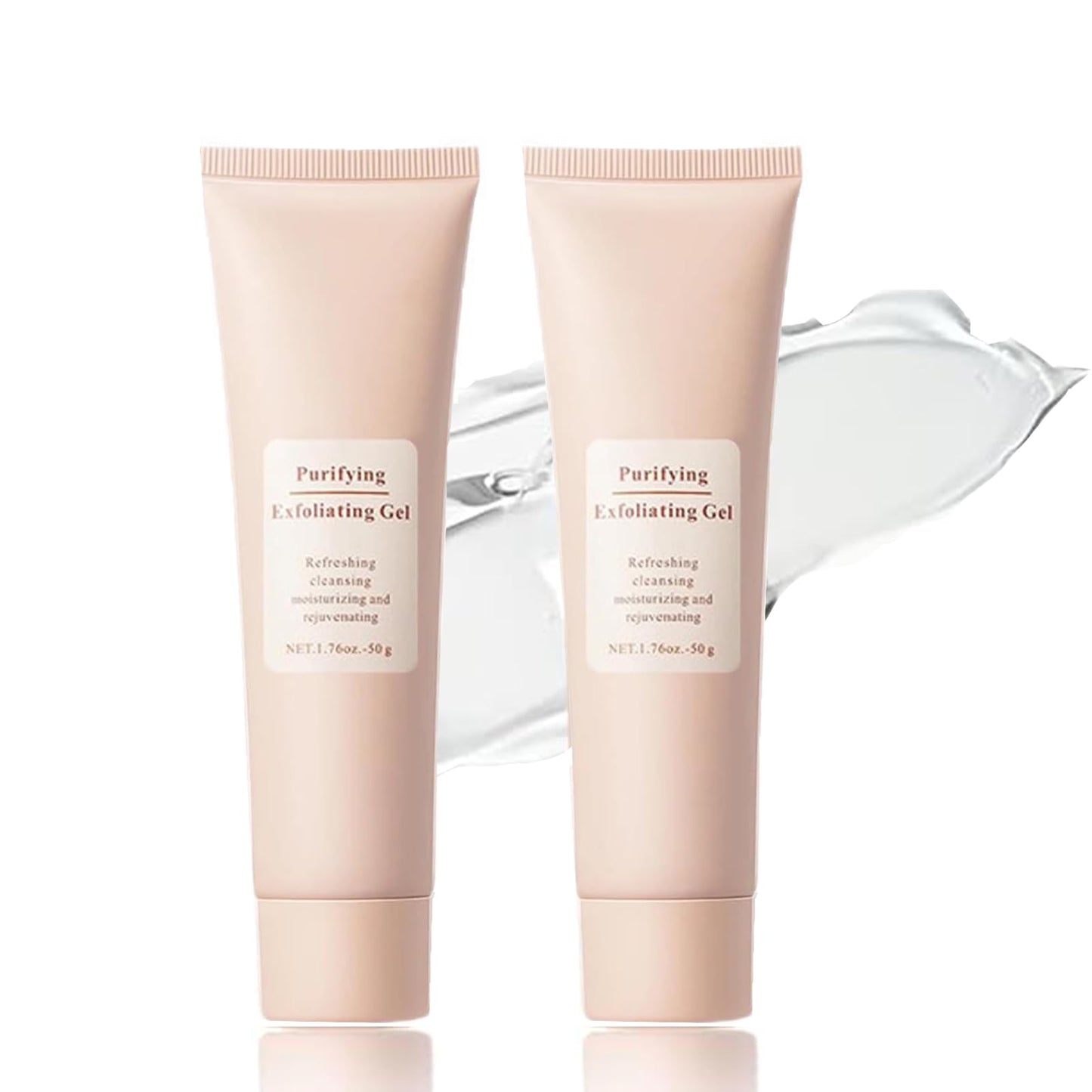 Purifying Exfoliating Gel, Face and Body Exfoliating Scrub Gel, Deep Cleansing Moisturizing Facial Exfoliator for All Skin Types (2pcs)