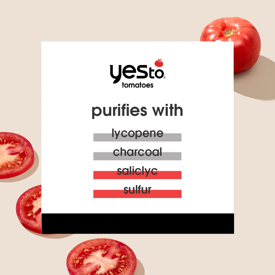 Yes To Tomatoes Detoxifying Overnight Moisturizer, Quick-Absorbing Formula That Helps Exfoliate Skin & Prevent New Acne, With Salicylic Acid & Charcoal, Natural, Vegan & Cruelty Free, 1.7 Fl Oz