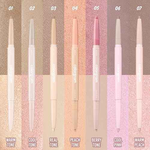 COLORGRAM Under Eye Highlighter Stick 03 Real Tone | Silky-Smooth Long-Lasting Highlighter & Contouring Stick for Smudge-Proof, Shining Daily Makeup | K-Beauty Face Highlighters & Luminizers