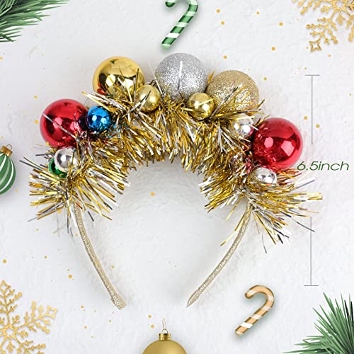 TOKUFAGU Christmas Reindeer Antlers Headband Headwear Girls Headbands Sequins Party Head Band Women Hair Accessory (Antlers)