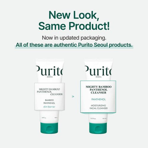 PURITO Mighty Bamboo Cleanser - Gentle Moisturizing Face Wash for Sensitive Skin | Vegan & Cruelty-Free, 150ml