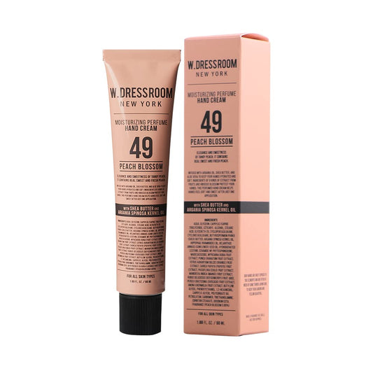 W.Dressroom Moisturizing Hand Cream - Non-Greasy, Quick-Absorbing Formula | Travel Size 1.69 fl oz (50 ml) - No.49 Peach Blossom Scent