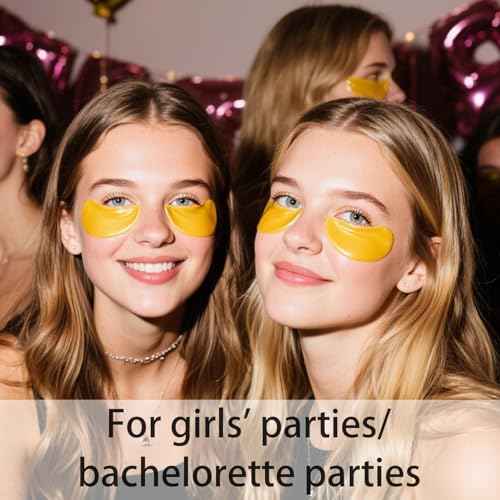 30 Pairs Lip Mask & Eye Mask, 24K Gold Crystal Gel Collagen Eye Patches for Puffy Eyes, Chapstick Bulk, Bachelorette Party Accessories, Hangover Kit, Bulk Gifts, Party Favors Adults, Cheer Gifts