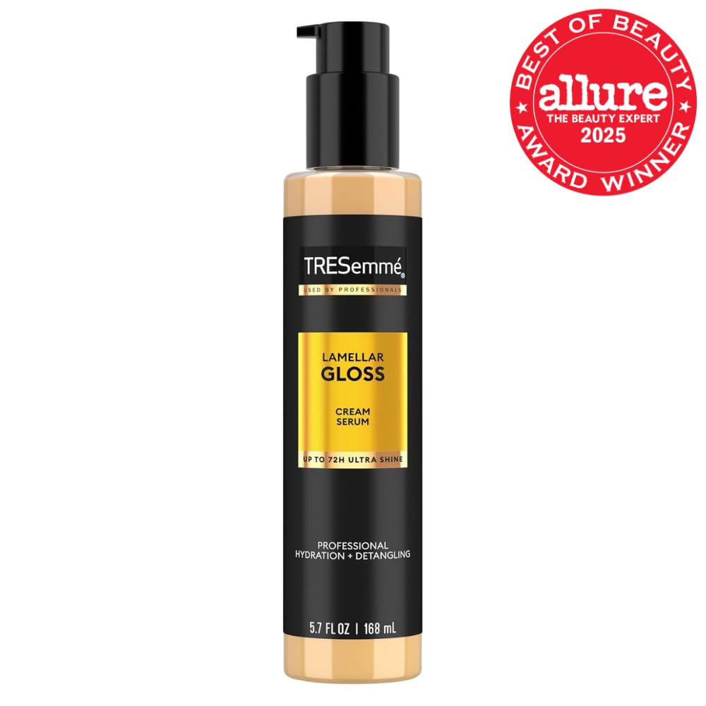 TRESemmé Hydrating Detangling Cream Serum - Ultra Shine Lamellar Gloss, 5.7 Fl Oz | 72-Hour Hydration