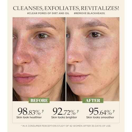 Vitamin C and Turmeric Face Scrub, Face Scrub for All Skin Types -Physical Scrub to Exfoliate Face & Body, Anti Aging Facial Exfoliating Scrub, Clears Blackheads Improve Dark Spots 4.23 Oz