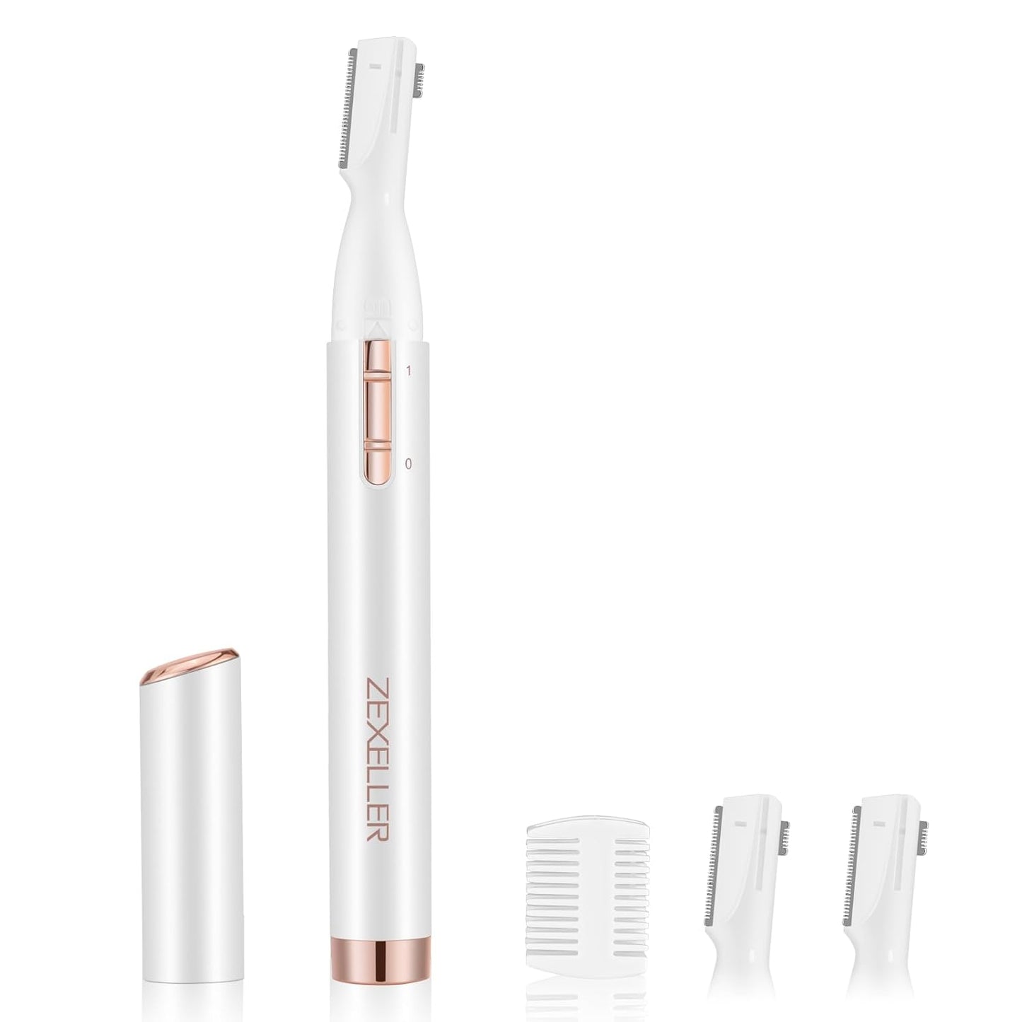Skiennix Eyebrow Trimmer - Precision Facial Hair Remover for Chin, Neck & Upper Lip | Battery Operated